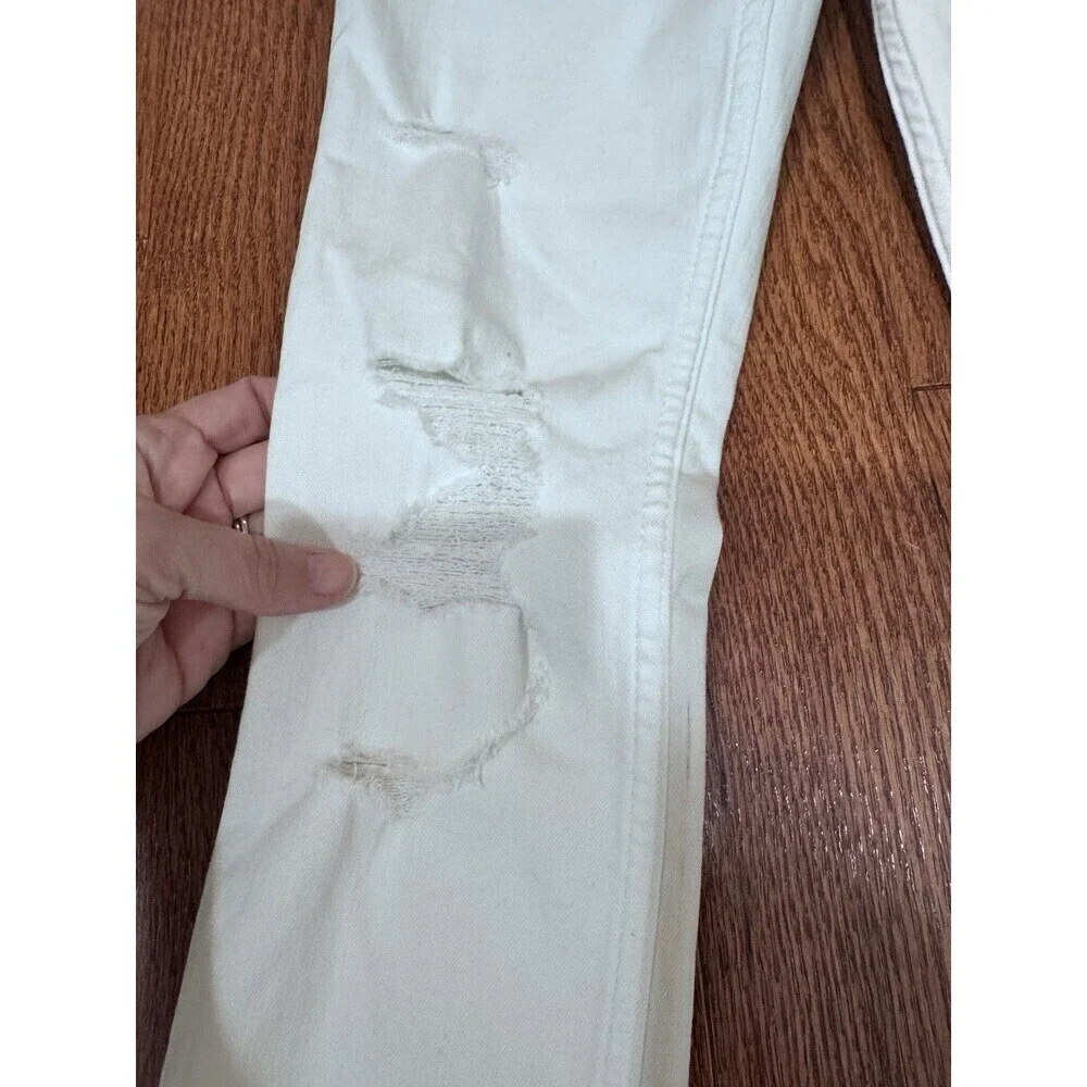 Hollister High Rise Jean Legging Stretch Jeans Women's 1S W25xL26 White Distress - Picture 3 of 6